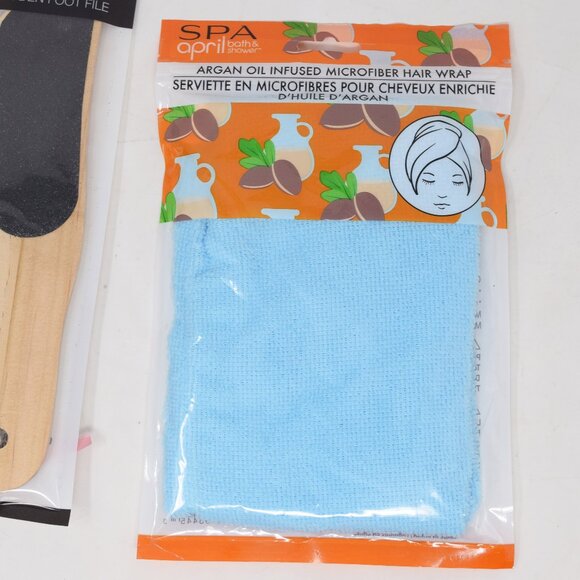 Home Spa Bath Mitt Hair Wrap Facial Roller Foot File New Gift Mom Bride Stocking - Picture 3 of 10